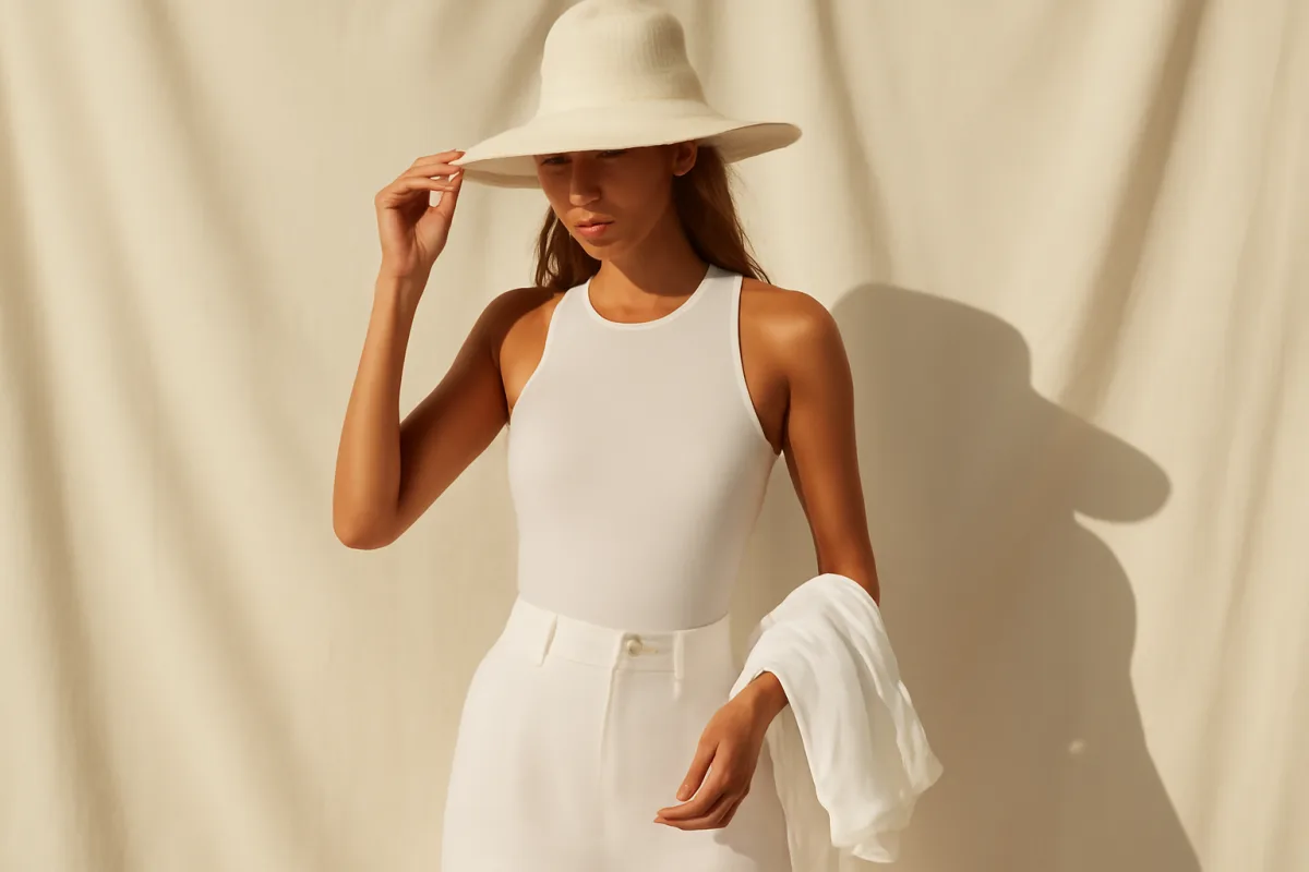 Look total white: le accortezze per evitare trasparenze e valorizzare l’abbronzatura