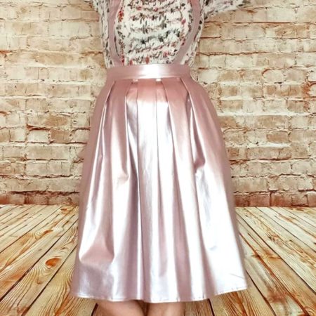 Boutique on line SheSide Gonna Metallic Pink 5